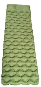 COLCHONETA INFLABLE ULTRA LIVIANA CON ALMOHADA SPINIT VERDE