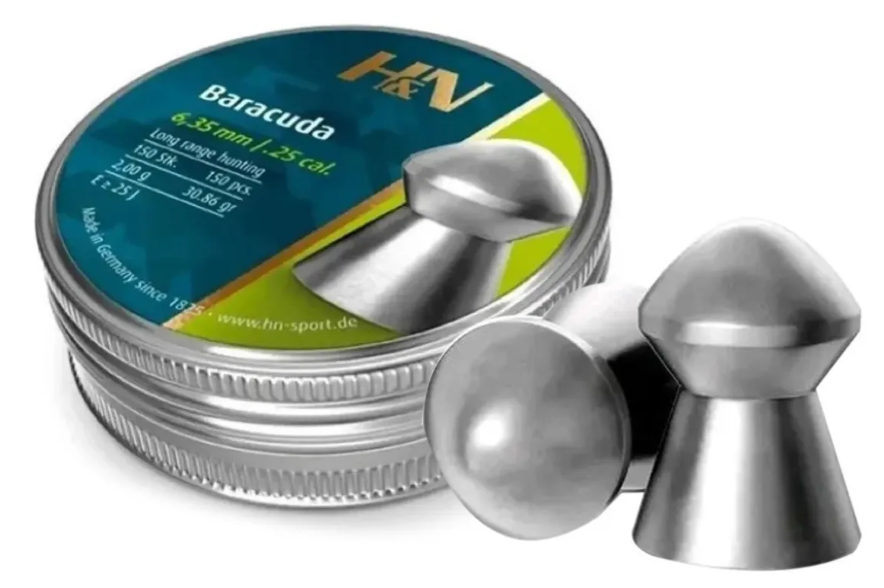 BALINES MARCA H&N MODELO BARRACUDA CAL. 6.35mm X 150 UNI. 