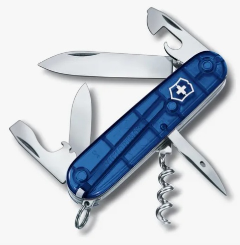 CORTAPLUMA VICTORINOX MODELO SPARTAN AZUL TRANSPARENTE