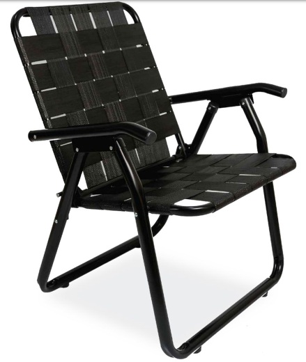 SILLON CINTA MARCA DESCANSAR ALUMINIO NEGRO 80048