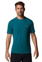 REMERA COLUMBIA HOMBRE ENDLESS TRAIL RUNNING TECH VERDE PETROLEO