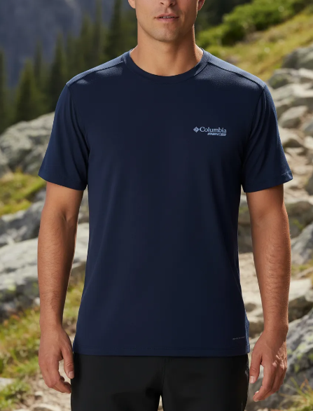 REMERA COLUMBIA HOMBRE ENDLESS TRAIL RUNNING TECH AZUL