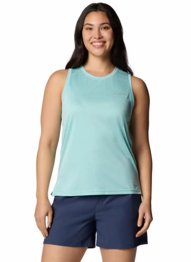 REMERA COLUMBIA DAMA BLUEVISTA HILL VERDE AGUA