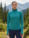 BUZO COLUMBIA DAMA WEEKEND ASCENT DEMI ZIP TEAL