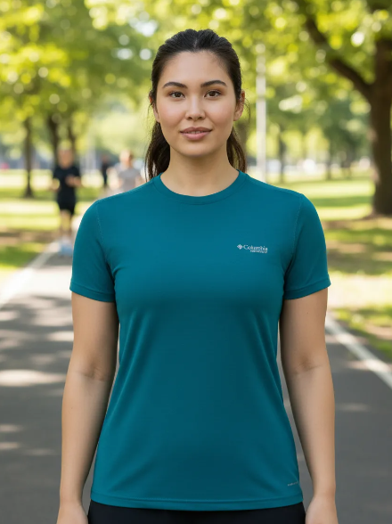 REMERA COLUMBIA DAMA ENDLESS TRAIL RUNNING TECH AZUL RIO