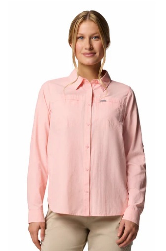 CAMISA COLUMBIA DAMA SILVER RIDGE 3.0 MANGA LARGA PINK