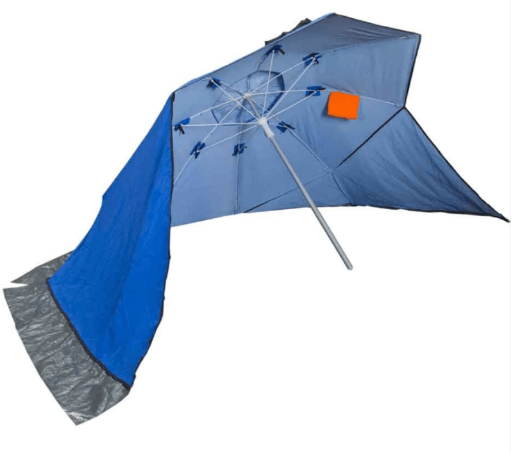 SOMBRILLA CAMPINOX ALUMINIO CON REFUJIO FIJA 2.2 MTS (AZUL)