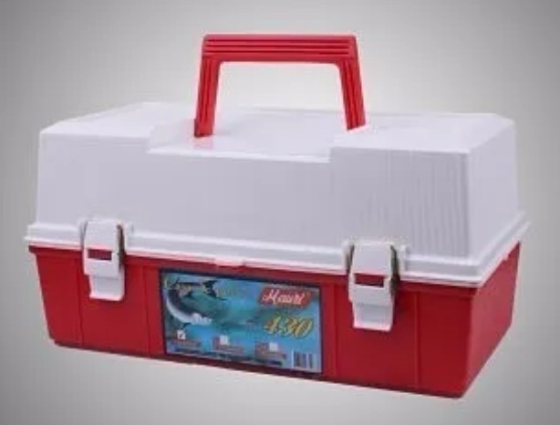 CAJA DE PESCA MAURI MOD 430-L ROJA