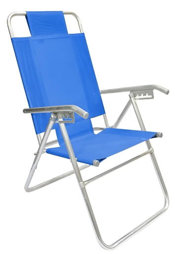 REPOSERA MARCA DESCANSAR DE ALUMINIO PLEGABLE ALTA  ART.80015 (AZUL CLARO)