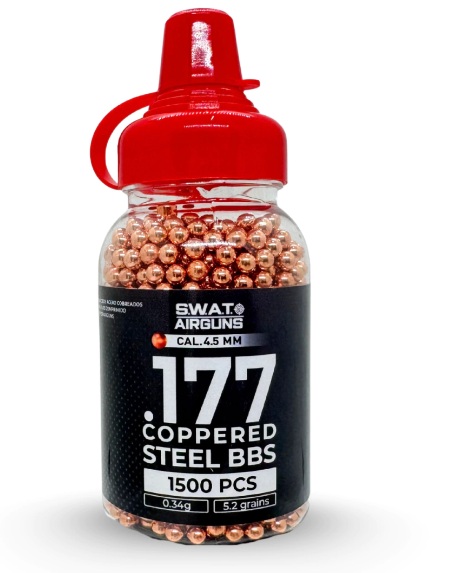 BALINES BBS ACERO SWAT AIRGUNS 4.5mm X1.500 UNIDADES