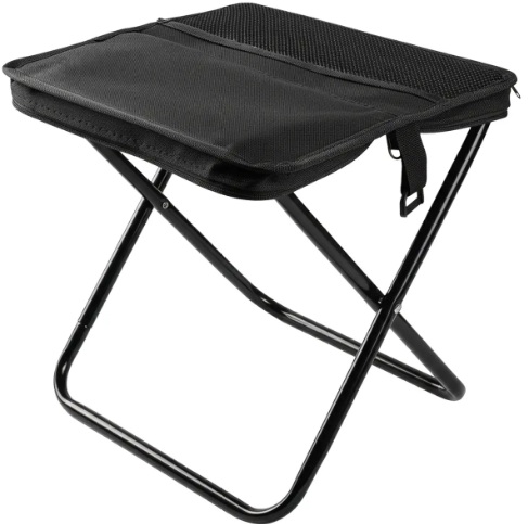 BANQUETA PLEGABLE COMPACTA NEGRA