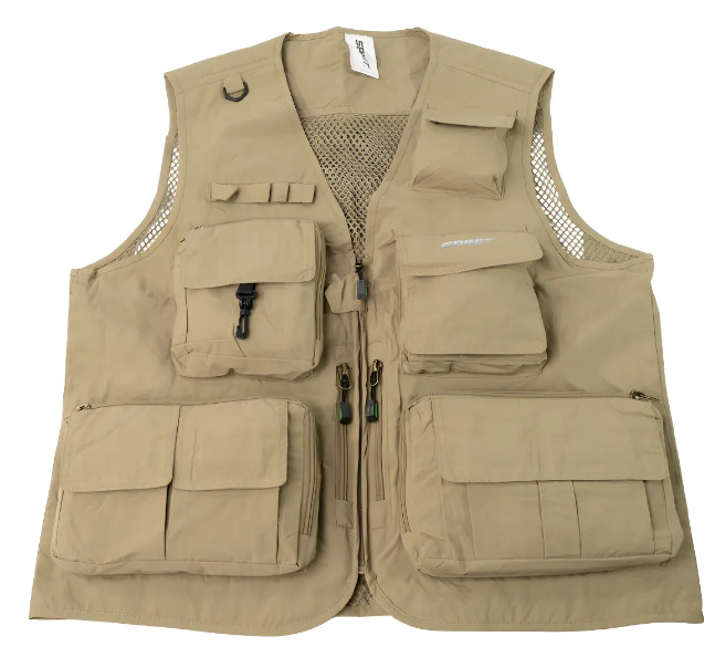 CHALECO DE PESCA SPINIT PRO SECADO RAPIDO CAQUI