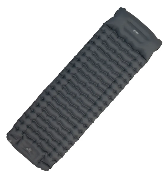 COLCHONETA SPINIT AEROLITE PLUS CON ALMOHADA Y BOMBA DE INFLADO GRIS