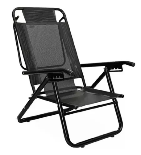 REPOSERA MARCA DESCANSAR DE ALUMINIO REFORZADA PLEGABLE BAJA PLAYERA BLACK ART.80052