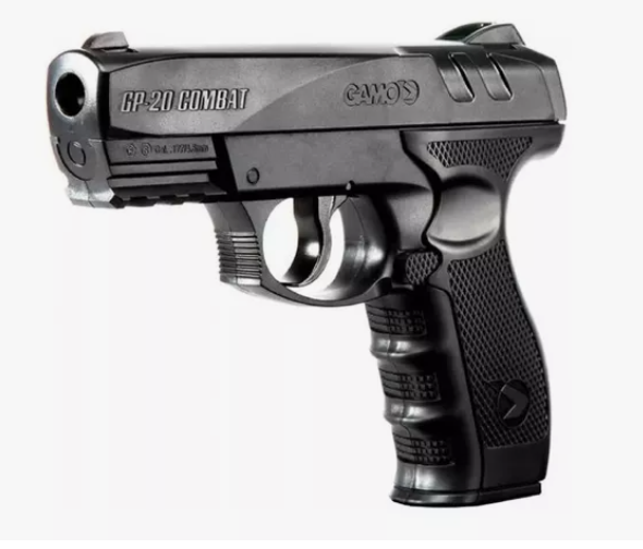 PISTOLA MARCA GAMO GP-20 COMBAT CAL. 4.5 CO2 20 TIROS
