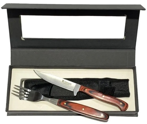 JUEGO CUCHILLO Y TENEDOR VENADO PARA ASADO