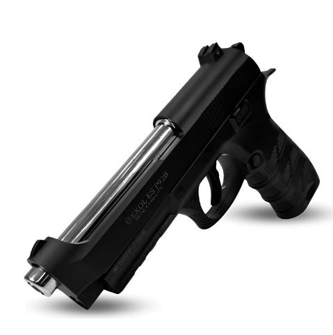 PISTOLA EKOL ES P92B BLACK CO2 BLOWBACK CON ESTUCHE