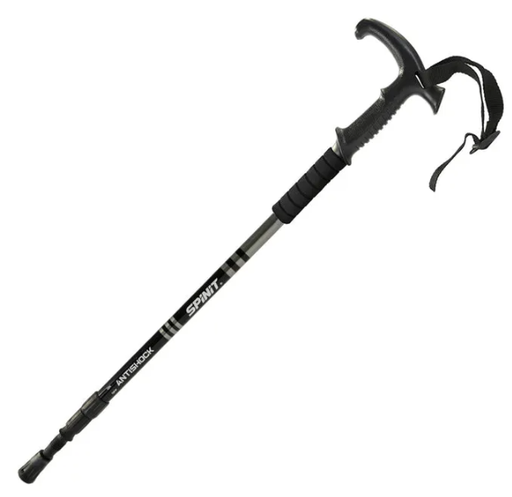 BASTON TRECKING SPINIT ANTISHOCK CURVO NEGRO