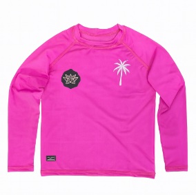 REMERA ORIGAMI NIÑO UPF 50 MANGA LARGA FUCSIA TALLES 7 A 12