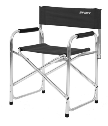 SILLON DIRECTOR SPINIT PLEGABLE ALUMINIO NEGRO